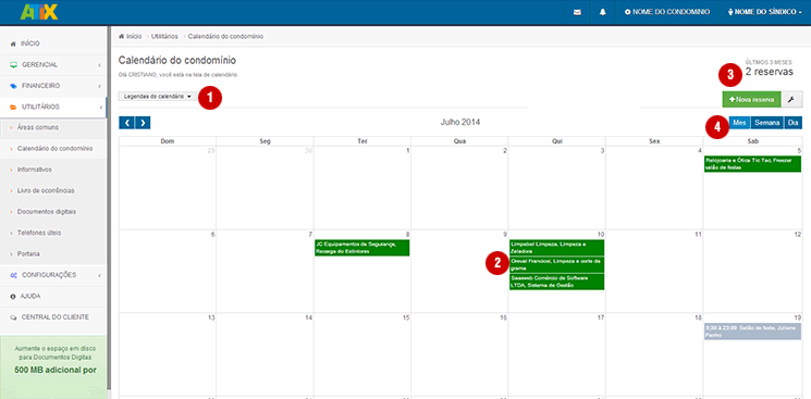 sistemaatix Calendário do Condomínio